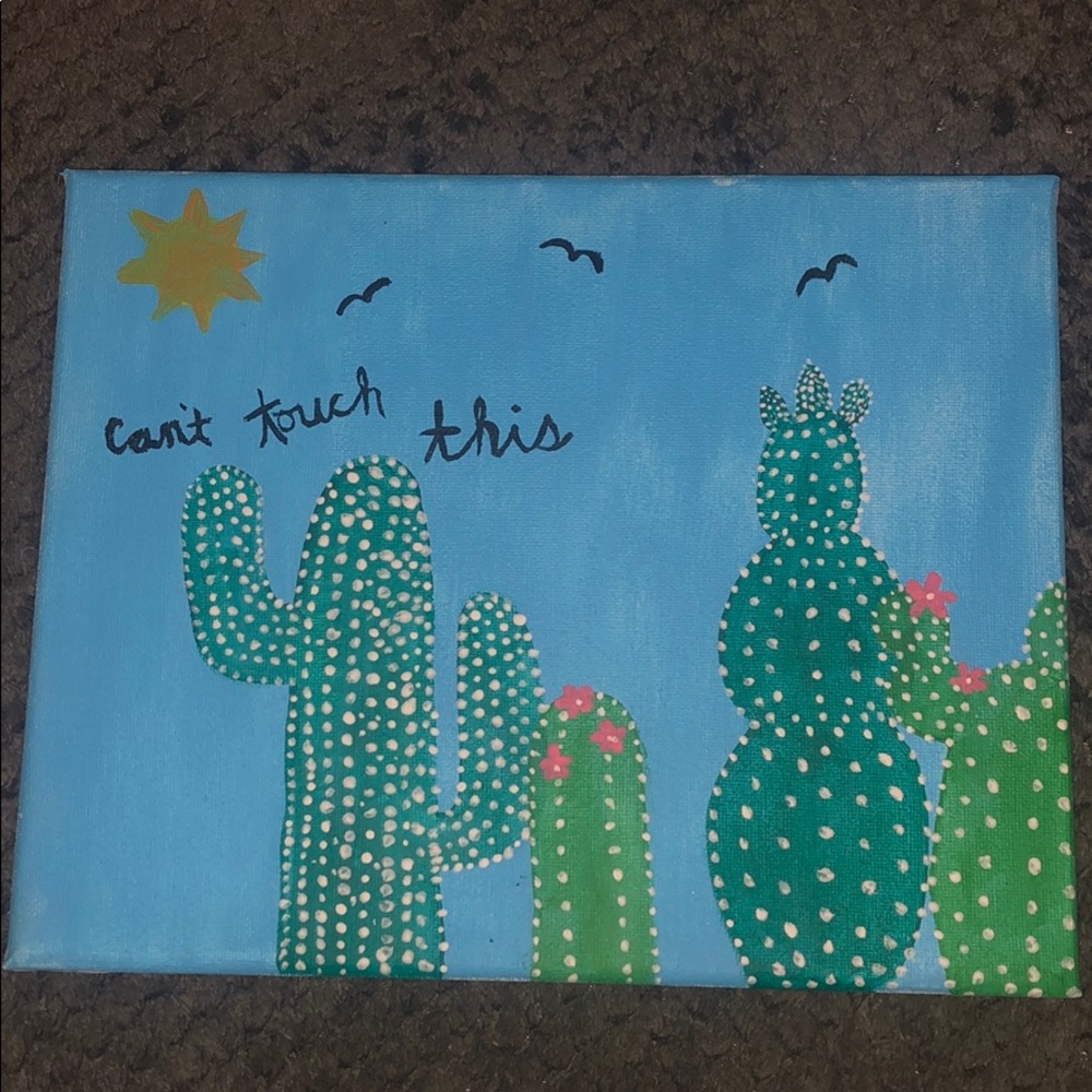 🌵Can’t Touch This🌸 painted wall art 🖼